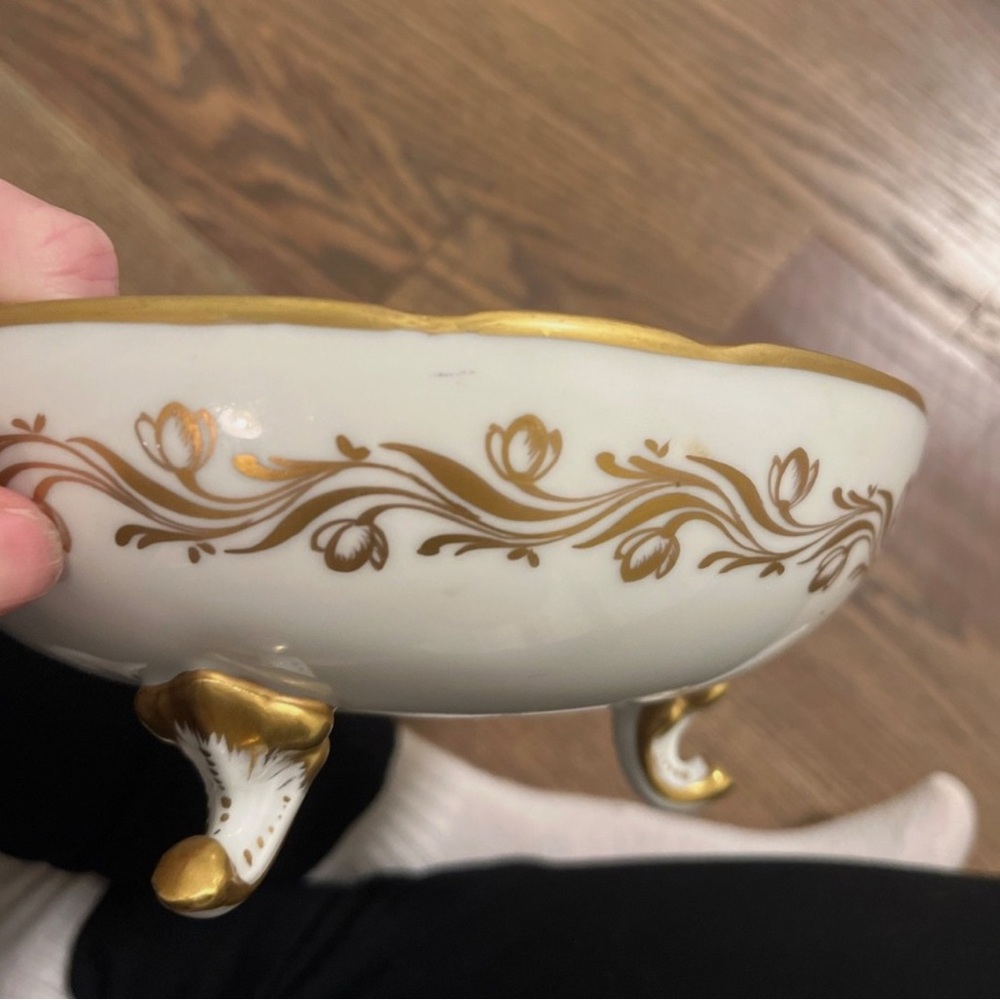 Le Tallec à Paris footed bowl 1957 signed and hand painted, Rare find! - Picture 6 of 6